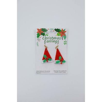 Christmas Earrings - Santa Hat