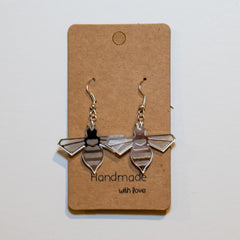 Silver Bee Earrings - Fairy springs pharmacy