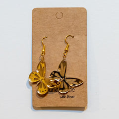 Golden Butterfly Earrings - Fairy springs pharmacy