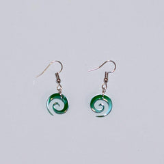 Green Koru Small Drop Earrings - Fairy springs pharmacy