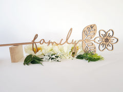 Wooden Flower sign art - Family - Fairy springs pharmacy