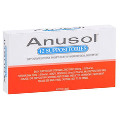 ANUSOL Suppositories 12pk - Fairy springs pharmacy