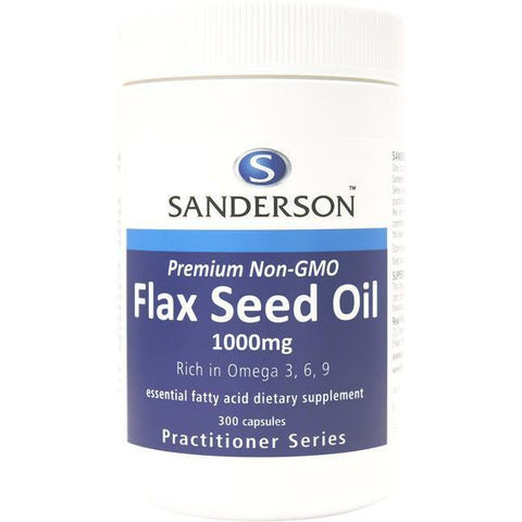 SANDERSON Flaxseed Oil 1000mg 300 Capsules