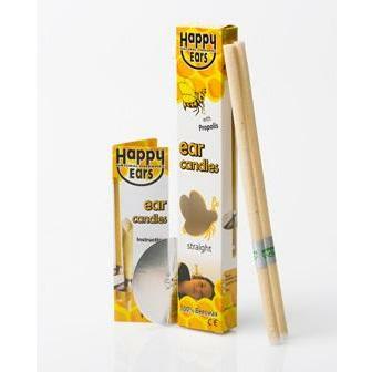 HAPPY EARS Cone Ear Candles 100% Beeswax - Straight