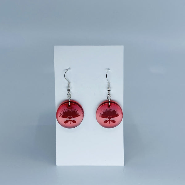 Red Pohutukawa Drop Earrings