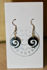 Black Koru Small Drop Earrings - Fairy springs pharmacy