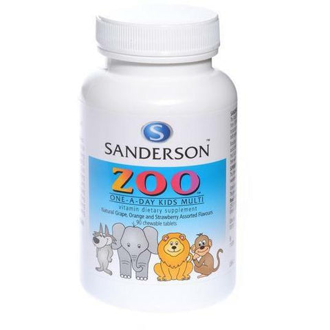 SANDERSON Zoo Kids Multi-Vitamin 90 Chewable Tablets