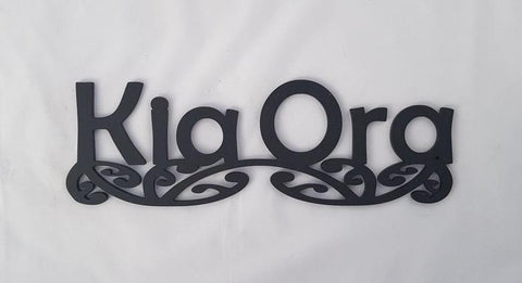 Sign Art "Kia Ora" Black - Fairy springs pharmacy