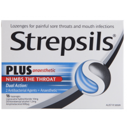 STREPSILS Anaesthetic Plus 16 Lozenges - Fairyspringspharmacy