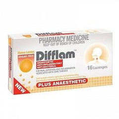 DIFFLAM Lozenges Plus Anaesthetic Honey Lemon - Fairyspringspharmacy