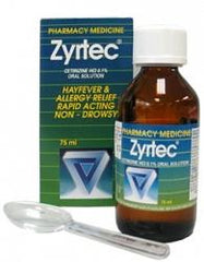 ZYRTEC Allergy & Hayfever Relief 75ml - Fairy springs pharmacy