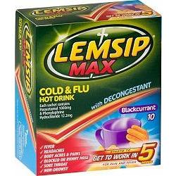 LEMSIP Max Colour Free  Decongestant Blackcurrant 10 - Fairyspringspharmacy