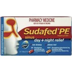 Sudafed PE Sinus Day + Night Relief Tablets 24 - Fairy springs pharmacy