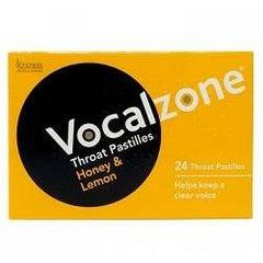 VOCALZONE Throat Past. Honey and Lemon 24pk - Fairyspringspharmacy