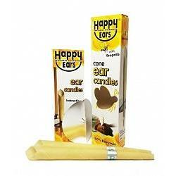 HAPPY EARS Cone Ear Candles 100% Beeswax - Cone