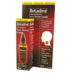 BETADINE Sore Throat Gargle 40ml - Fairy springs pharmacy