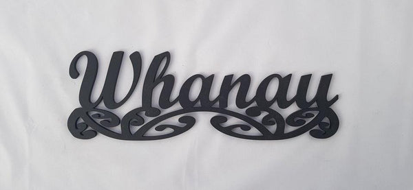 Sign Art "Whanau" Black - Fairy springs pharmacy